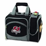 NFL Tampa Bay Buccaneers Malibu Insulated Shoulder Pack with Deluxe Picnic Service for Two