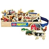 T.S. Shure Farm Vehicles Wooden Magnets 20 Piece MagnaFun Set