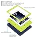 TOPSKY Compatible with iPad Air 2 Case (2015 Release) Resistant Three Layer Defender Protective Case Cover for Apple iPad Air 2 2015 Model, Navy Blue/Lemony Yellow