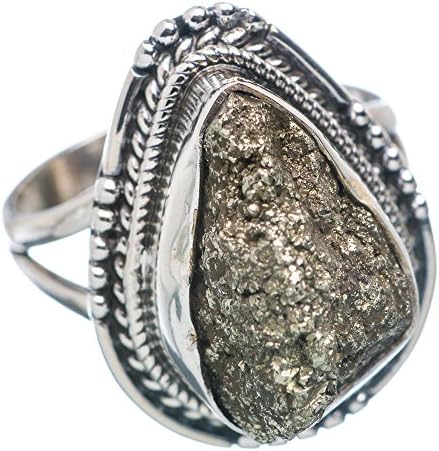 Ana Silver Co Pyrite Druzy 925 Sterling Silver Ring Size 8