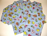 Pyjamas  Construction print sky blue