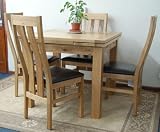 EDINBURGH - 3FT TO 5FT OAK DINING TABLE & 4 CHAIRS C31