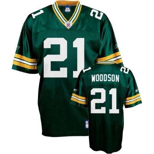 Reebok Green Bay Packers Charles Woodson Replica Jersey Large