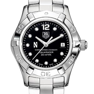 Northwestern TAG Heuer Watch - Women's Aquaracer with Black Diamond Dial at M.LaHart