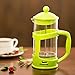 OVENTE French Press Coffee Maker 34 Ounce with Heat Resistant Borosilicate Glass & Stainless Steel 4-Level Filtration System, Portable Cold Brew Coffee Maker for Travel, Camping or Gift, Green FPT34G