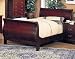 Louis Philippe Sleigh Twin Bed Rich Cherry Finish