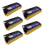 (5 Pack) Brother Compatible TN-580 TN580 Laser Toner Cartridge, 7,000 Pages, Black