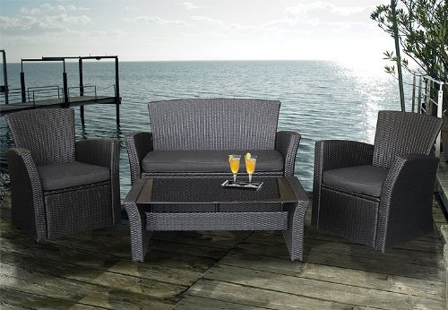 Gartengarnitur Colin / Poly Rattan inkl. Polster – 7tlg.