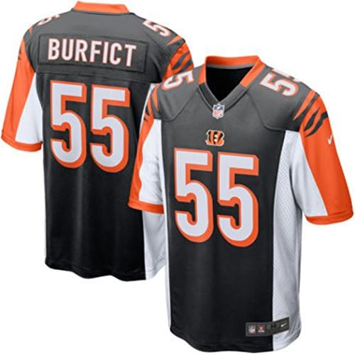 Cincinnati 55# Mens Bengals Vontaze Burfict Black Game Jersey XXX-Large