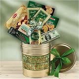 Thanks-A-Million Gift Tin filled with money-themed snacks from Entrees to Excellence