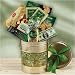Thanks-A-Million Gift Tin filled with money-themed snacks from Entrees to Excellence