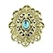Aqua Blue Stretch Antique French Ring