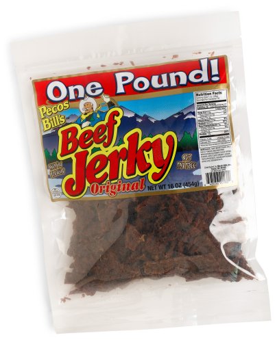 Pecos Bills Original Beef Jerky, 16-Ounce Packages (Pack of 2) by Pecos Bills