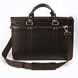 BGSD Slim Expandable Document Leather Brief Bag