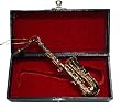 4.75" Brass Saxophone Musical Instrument Christmas Ornament