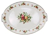 Royal Albert Old Cournty Roses 19-inch Fluted Serving Platter