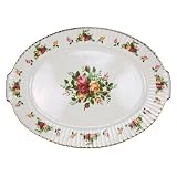 Royal Albert Old Cournty Roses 19-inch Fluted Serving Platter by Royal Albert