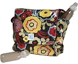 Logan Messenger Diaper Bag in Chocolate Poppy