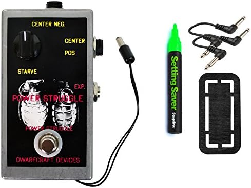 Dwarfcraft Devices Power Struggle Pedal Bundle w/ 4 free Items: StageTrix Setting Saver Pen, StageTrix Pedal Fastener, 2x Hosa Patch Cables