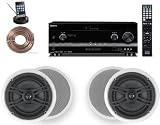 Sony HD Digital Cinematic Sound 770 Watts 7.1 Channel 3D A/V Receiver with iPhone & iPod Dock + Yamaha Natural Sound Custom Install In-Ceiling 2-Way 150 watts 2 Speaker Set (Pair) with 8 Sony HD Digital Cinematic Sound 770 Watts 7.1 Channel 3D A/V Receiver with iPhone & iPod Dock + Yamaha Natural Sound Custom Install In-Ceiling 2-Way 150 watts 2 Speaker Set (Pair) with 8