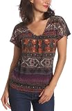 Self Esteem Juniors' Printed Crinkle Dolman Top