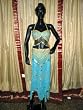 Blue Bra Choli Hip Wrap Scarf Coin Bellydance Costume M