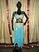 Blue Bra Choli Hip Wrap Scarf Coin Bellydance Costume M