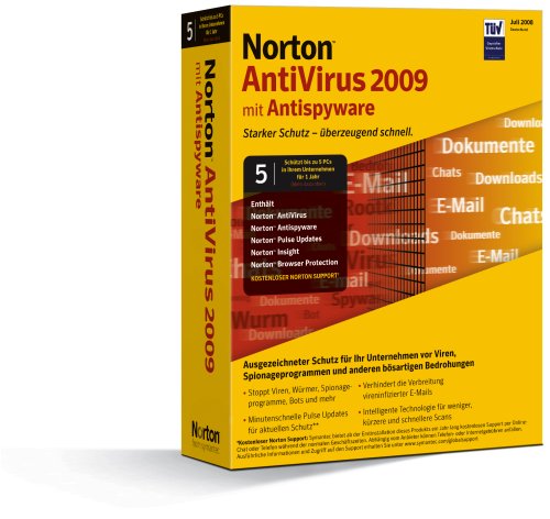 Childrens Toyshop  Software : Norton AntiVirus 2009 5 Benutzer - deutsch