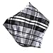 Black Gray White Plaid Design Men's Hankerchief Pocket Square Hanky