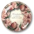 Pink Rosebuds - Crystal Dome Paperweight