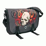 DadGear Messenger Diaper Bag – Skull and Flames