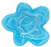 Colorful Recycled Art Glass Aqua Blue Medium Amoeba Plate 13"D
