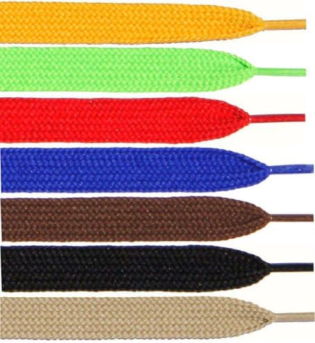 Thick Flat 3/4" Wide Shoelaces Solid Color for All Shoe Types