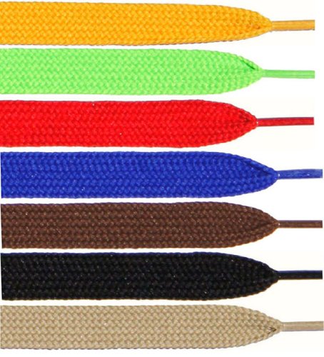 Thick Flat 3/4" Wide Shoelaces Solid Color for All Shoe Types