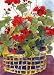 Geranium Basket Garden Flag