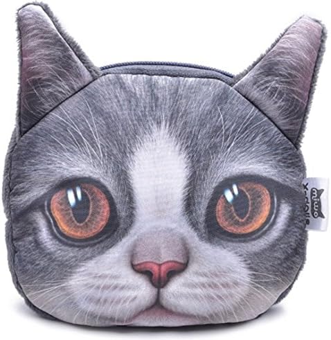 Cat Coin Purse - Soft Zip Change Wallet Makes A Great Gift For Cat Lovers &amp; Kids