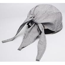 San Jamar H020 Cotton Scarf Hat, Hounds Tooth