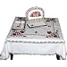 Square White Tablecloth and Napkins Cotton Fabric