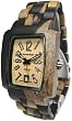Tense Wood Mens Watch Rectagular Hypoallergenic J8102 DM