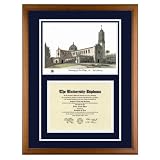 University of San Diego California Diploma Frame with USD Lithograph Art Print