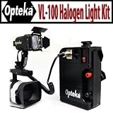 Opteka VL-100 100-Watt Professional Halogen Camcorder Video Light Kit with 12v Rechargeable Battery Pack for Canon GL2, GL1, XL2, XA10, H1S, H1A, XF305, XF300, FX105, FX100, G1S and A1S