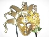 Gold Flower Jolly Fiori Design Venetian Masquerade Mask
