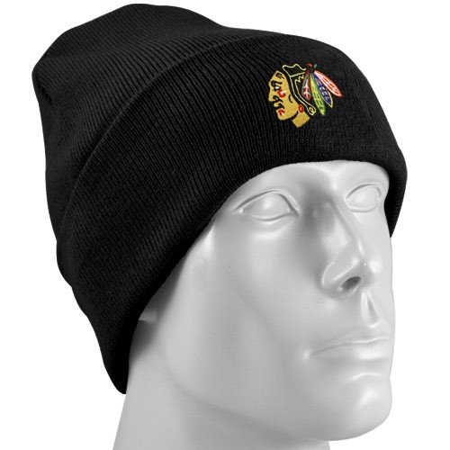 Chicago Blackhawks Black BL Watch Primary Knit Hat