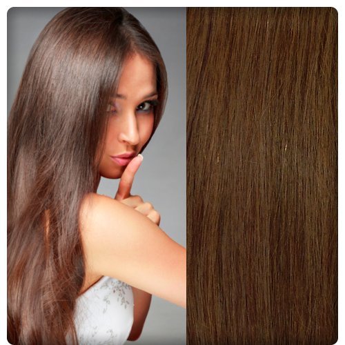 GoGoDiva Clip in Hair Extensions 100% Human Remy Hair 6 Medium Brown colour