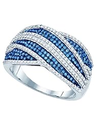 0.75CT BLUE DIAMOND MICRO-PAVE RING
