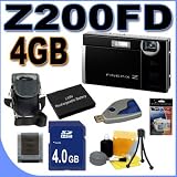 cheap Fujifilm Finepix Z200FD Black 10.0MP 5x Optical Zoom Digital Camera Fuji 15831117 4GB SDHC Memory Card Plus MORE BigVALUEInc Saver Accessory Bundle