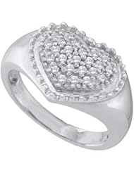 0.25CTW DIAMOND HEART RING