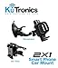(KuTronics) 2X1 Universal Smartphone Car Mount, Secure Phone/GPS to Windshield or Air Vent, Padded, Adjustable Grips, Fits any Smartphone on the market