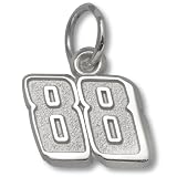 Dale Earnhardt Jr #88 SMALL 3/8 Sterling Silver Pendant