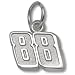 Dale Earnhardt Jr #88 SMALL 3/8 Sterling Silver Pendant